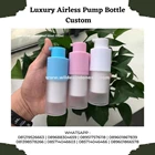 BOTTLE AIRLESS PUMP FROSTED CAP BLUE PINK WHITE 15ML 1