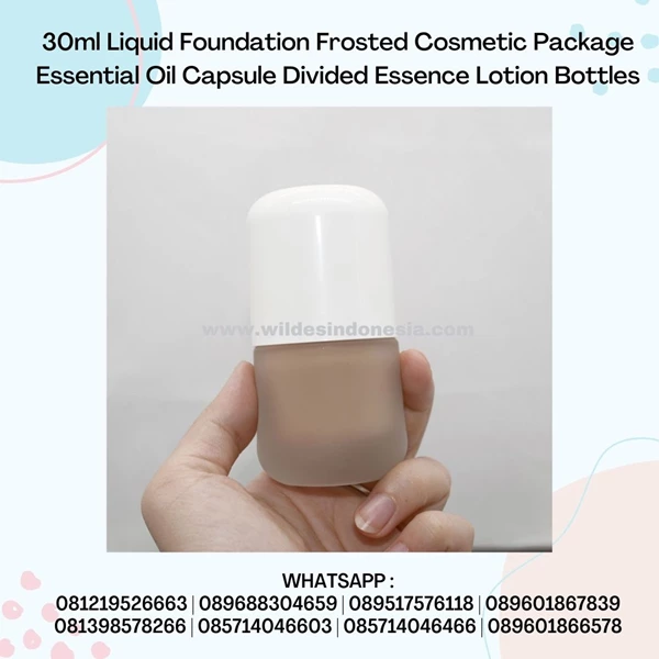 GLASS BOTTLE PACKAGING SUITABLE FOR CREAM OR POWDER 20ML AND 30ML
