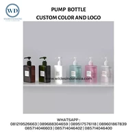 SQUARE BOTTLE PACKING PUMP LOTION AND SHAMPO TRANSPARENT COLOR 250ML