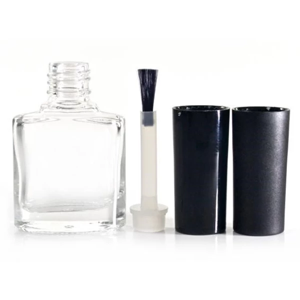 Clear glass nail polish bottle WSI304