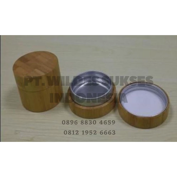 Bamboo cosmetic container (inner aluminum part)