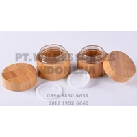Bamboo cosmetic container(inner glass part)