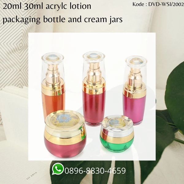 20ml 30ml acrylc lotion packaging bottle and cream jars