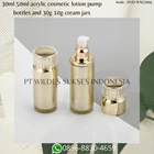 30ml 50ml acrylic cosmetic lotion pump bottles and 30g 10g cream jars 1