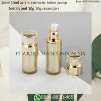 30ml 50ml acrylic cosmetic lotion pump bottles and 30g 10g cream jars