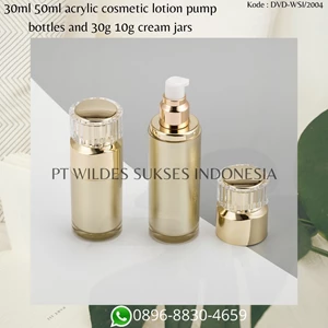 30ml 50ml acrylic cosmetic lotion pump bottles and 30g 10g cream jars