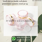 Small mini jar double wall plastic promotional cosmetic cream jar 5g 1