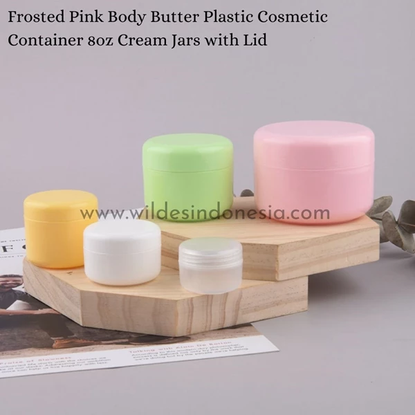 JAR CREAM /  BODY BUTTER FROSTED PINK 8oz