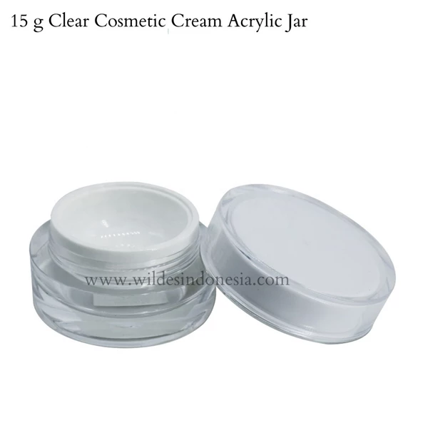 ACRYLIC CREAM JAR 15G CLEAR