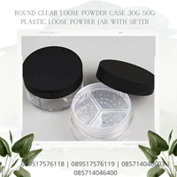 CUSTOM PACKAGING LOOSE POWDER ROUND WITH SIFTER CAP BLACK