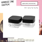 ACRYLIC jar with black lid and can be as requested 20ML 30ML 50ML 1
