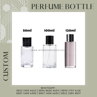 PERFUM COSMETICS BOTTLE PACKAGING WITH DOFF OR GLOSSY BLACK LIDS 50ML 100ML 120ML