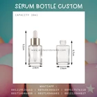 PACKAGING COSMETICS SERUM BOTTLE PIPET WITH SQUARE BODY AND SILVER NECK MODEL 30ML 1