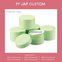 kemasan kosmetik jar/pot kustom warna dengan full bahan pp dan doff 15gr 20    gr 50gr 100