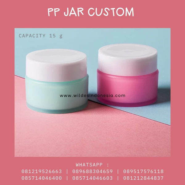 packaging Cosmetic Cream Pot PP Plastic Material Capacity 15 Gr