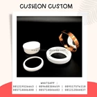 Cushsion cosmetic packaging with a round model with a white gold body lid 1