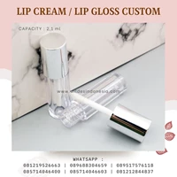 lip serum dengan tutup silver dan body clear bisa request warna 2ml 3ml 4ml