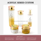 acrylic bottle with white yellow gradation model and 20ml and 30ml gold stamp 1