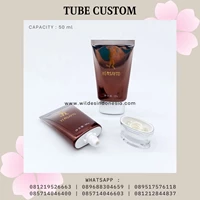 tube pp model alumunium coklat full glossy cap akrilik 30ml dan 60ml