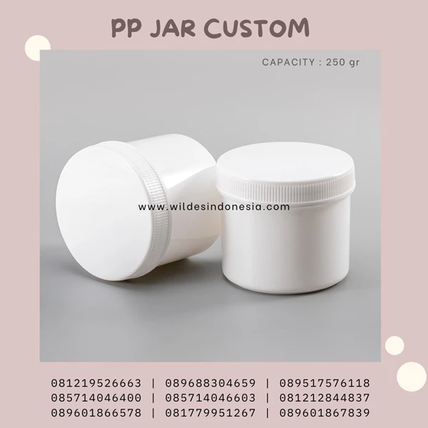 Cosmetic Packaging Jar PP Plastic Material Capacity 100 Gr