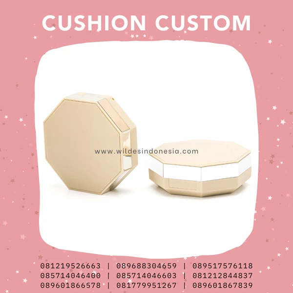 UNIQUE AND LUXURY 8 SIDED CUSHION WITH CREAM GOLD COLOR 50GR