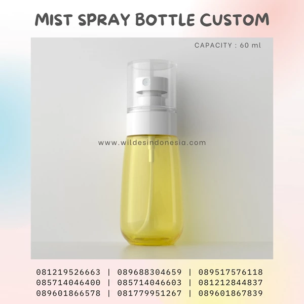 UNIQUE SPRAY BOTTLE BODY BULLET GLOSSY YELLOW COLOR 60ML