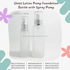 PUMP GLASS BOTTLES WITH SILVER NECK 30ML & 40ML 1