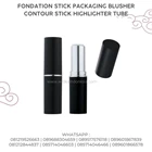 ELEGANT BLACK FONDATION LIPSTICK PACKAGING WITH IN SILVER 10ML 1