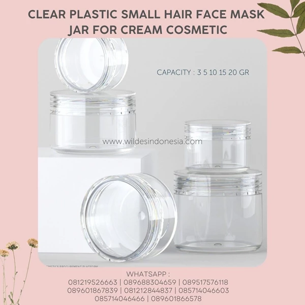 COSMETIC JAR FOR CREAM COLOR CLEAR 5ML 10ML 15ML