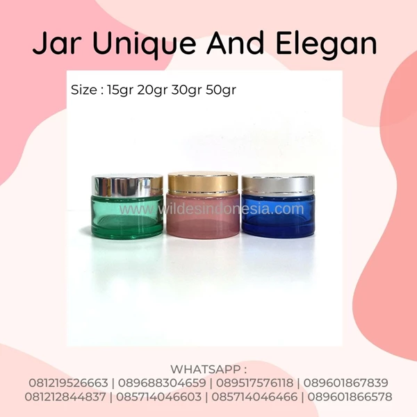JAR GLASS CAN REQUEST COLOR ACCORDING TO PANTONE FINISH GLOSSY 15GR