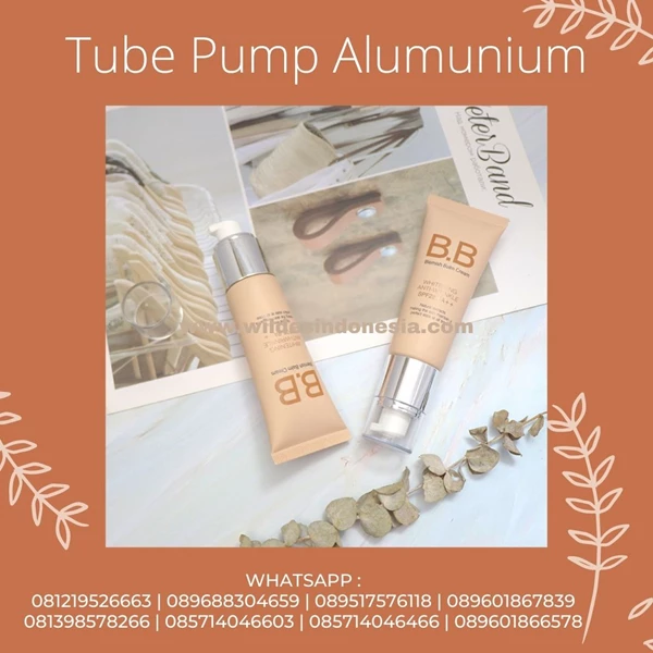 Kemasan Kosmetik Tube Pump Sunscreen Body Warna Peace Muda 20ml